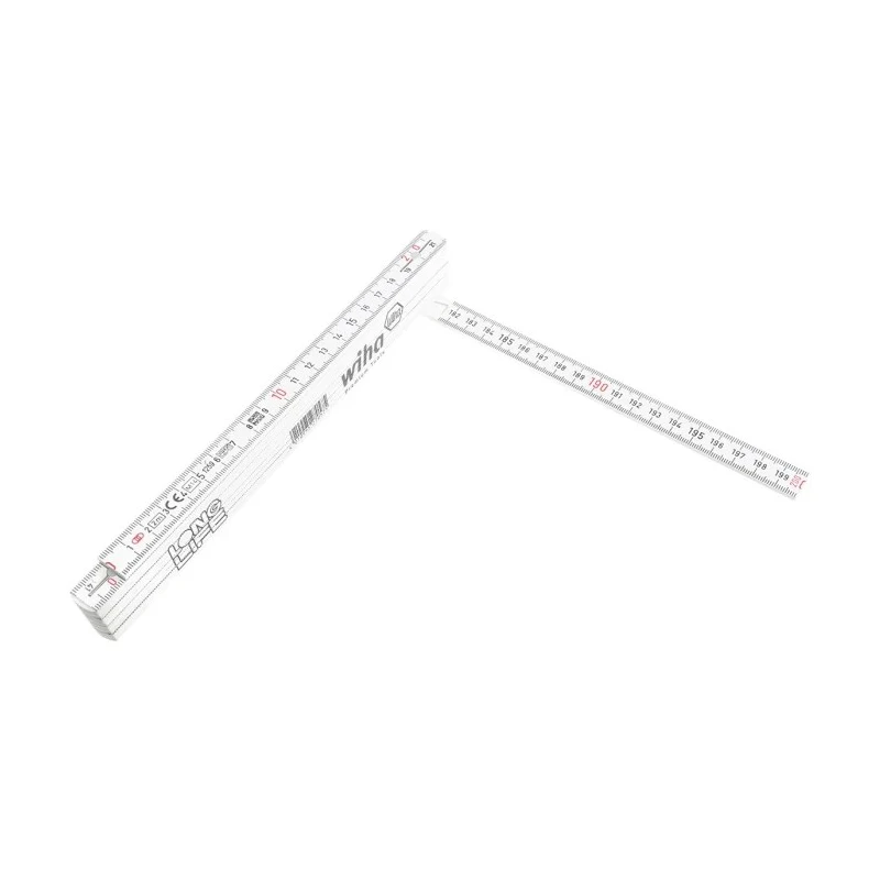 Wiha 2 m Plastic Folding Ruler Metric, Glass-Reinforced Polyamide, CE Certified 27057
