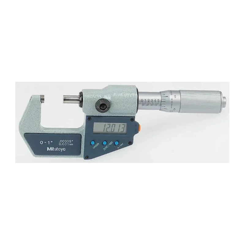 Mitutoyo External Micrometre, Digital, Imperial & Metric, 0-25 mm Measurement Range, 0.00005 in Resolution 293-334-30