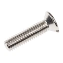 RS PRO Slot Countersunk Brass Machine Screw M3 12 mm Nickel Finish 482-9192