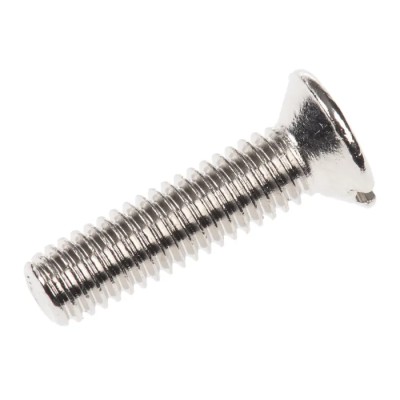 RS PRO Slot Countersunk Brass Machine Screw M3 12 mm Nickel Finish 482-9192