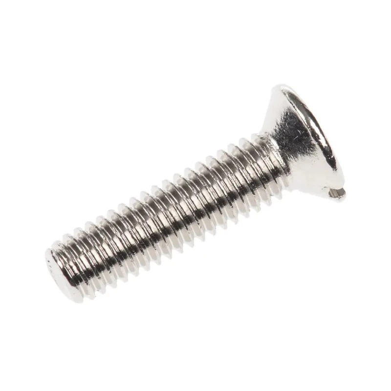 RS PRO Slot Countersunk Brass Machine Screw M3 12 mm Nickel Finish 482-9192