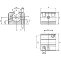 Igus Linear Shaft Support 2-Bolt Base Bearing Housing 28 mm OGA-12 39mm Length 43 mm Width Germany
