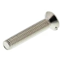 RS PRO Slot Raised Countersunk Nickel Plated Brass Machine Screw M3 Thread 16mm Length 482-9524