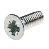 RS PRO Bright Zinc Steel Countersunk Head Self-Tapping Screw 12 mm M4 483-1280