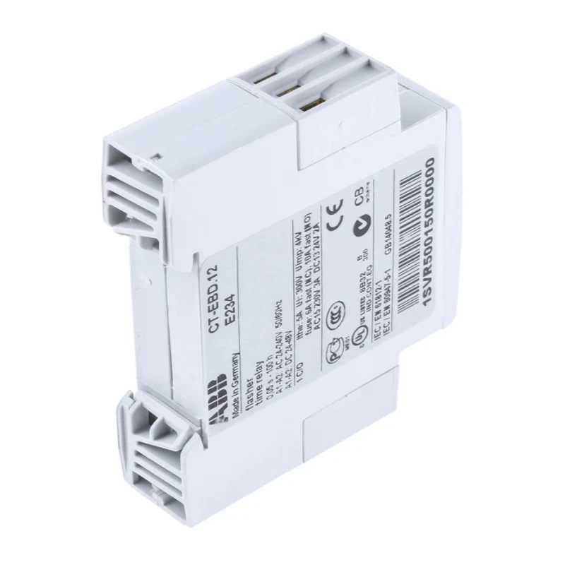 ABB DIN Rail Timer Relay, 1-Contact, 48 V DC, 24/240 V AC, 0.05 s to 100 h, 1-Function, SPDT 1SVR500150R0000 CT-EBD.12