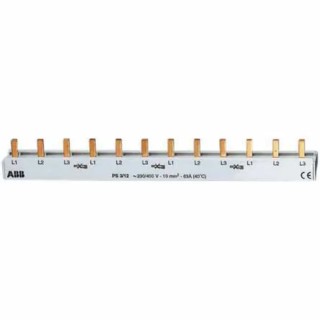 ABB PS3 3 Phase Busbar 400 V AC, 63A Current Rating, 17.5 mm Pitch 2CDL230001R1060 - PS3/60