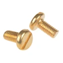RS PRO Slot Pan Brass Machine Screw 6 mm M3 483-1381