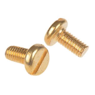 RS PRO Slot Pan Brass Machine Screw 6 mm M3 483-1381