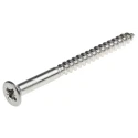 RS PRO Pozidriv Countersunk Stainless Steel Wood Screw, Plain Finish, Metric Thread, 50mm Length 483-3163