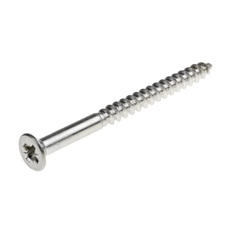 RS PRO Pozidriv Countersunk Stainless Steel Wood Screw, Plain Finish, Metric Thread, 50mm Length 483-3163