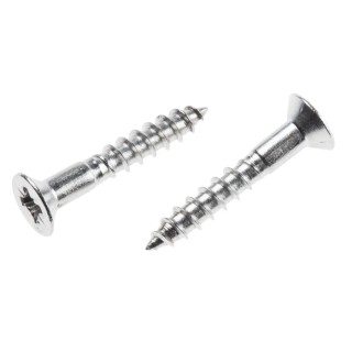 RS PRO Pozidriv Countersunk Stainless Steel Wood Screw Metric Thread 25 mm Length 483-3141