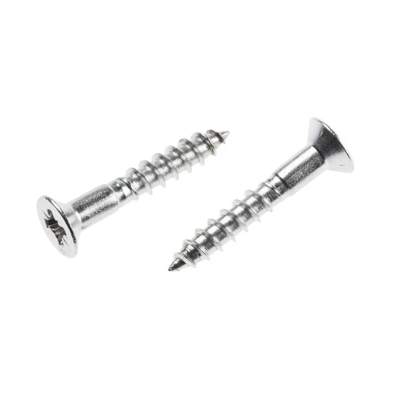RS PRO Pozidriv Countersunk Stainless Steel Wood Screw Metric Thread 25 mm Length 483-3141