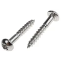 RS PRO Pozidriv Round Stainless Steel Wood Screw, Plain Finish, Metric Thread 4 mm, 25 mm Length 483-3220