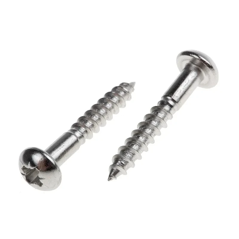 RS PRO Pozidriv Round Stainless Steel Wood Screw, Plain Finish, Metric Thread 4 mm, 25 mm Length 483-3220