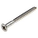 RS PRO Pozidriv Countersunk Stainless Steel Wood Screw, Plain Finish, Metric Thread 50 mm Length 483-3208