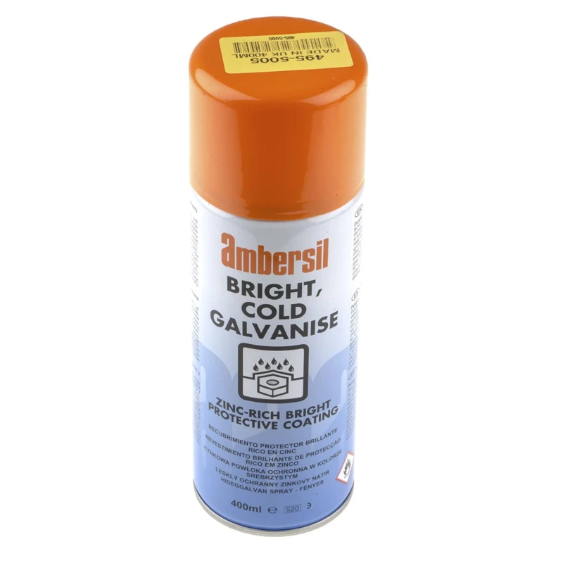Ambersil 400 ml Silver Satin Water-Based Zinc-Rich Protective Spray Paint 30292-AB