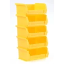 RS PRO Polypropylene Storage Bin 90 mm x 100 mm x 50 mm Yellow 484-3823