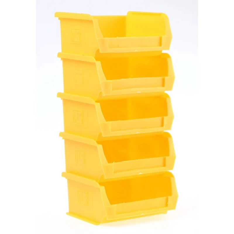 RS PRO Polypropylene Storage Bin 90 mm x 100 mm x 50 mm Yellow 484-3823
