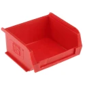 RS PRO Polypropylene Storage Bin, 90 mm x 100 mm x 50 mm, Red 484-3974