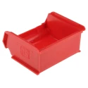 RS PRO Polypropylene Storage Bin, 90 mm x 100 mm x 50 mm, Red 484-3974