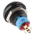 APEM IP Series Momentary Push Button Switch, Panel Mount, Red Actuator, 12.9 mm Cutout, SPDT, IP67, 50 V dc 48 V ac IPR5SAD6