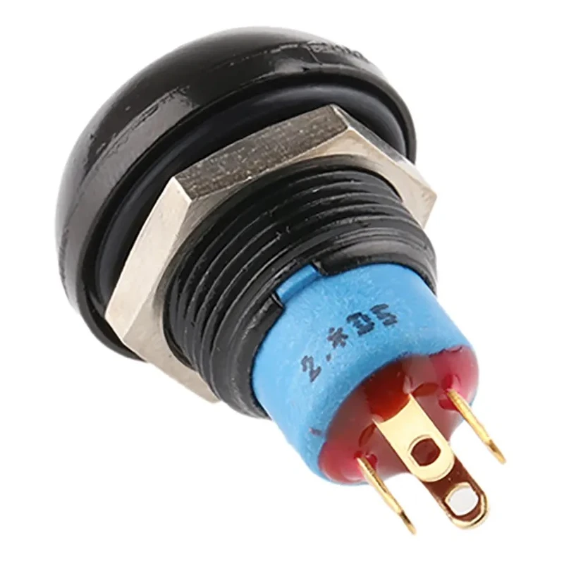 APEM IP Series Momentary Push Button Switch, Panel Mount, Red Actuator, 12.9 mm Cutout, SPDT, IP67, 50 V dc 48 V ac IPR5SAD6