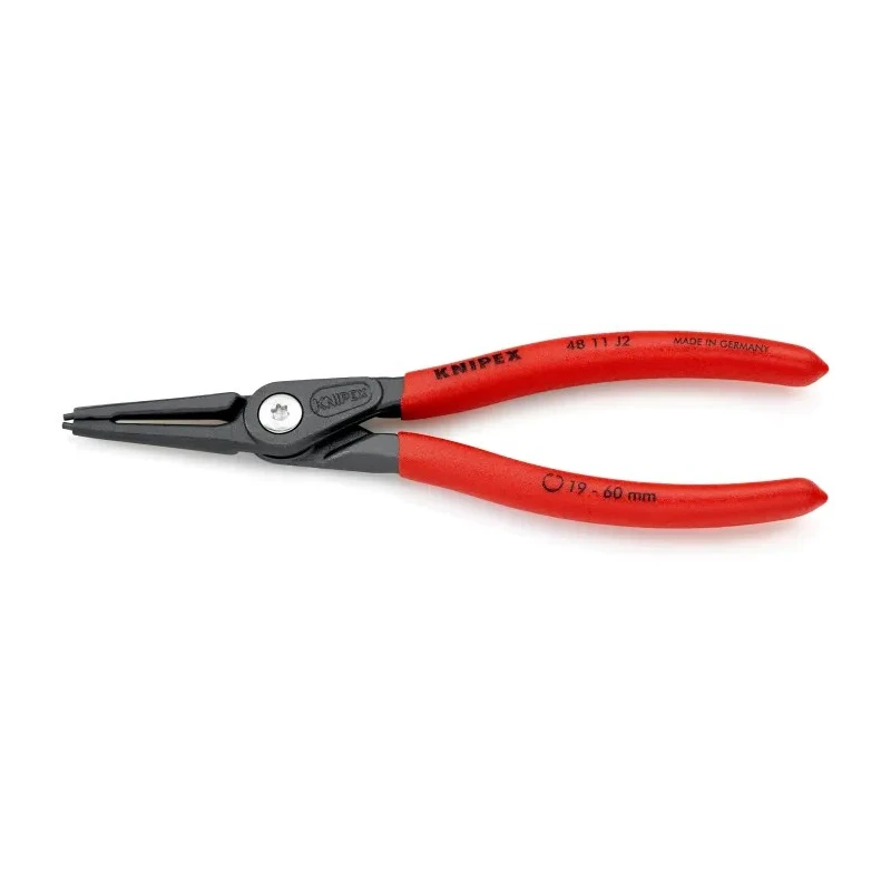 Knipex Circlip Plier with Straight Nose, Chrome Vanadium Steel, 180mm Overall Length 48 11 J2