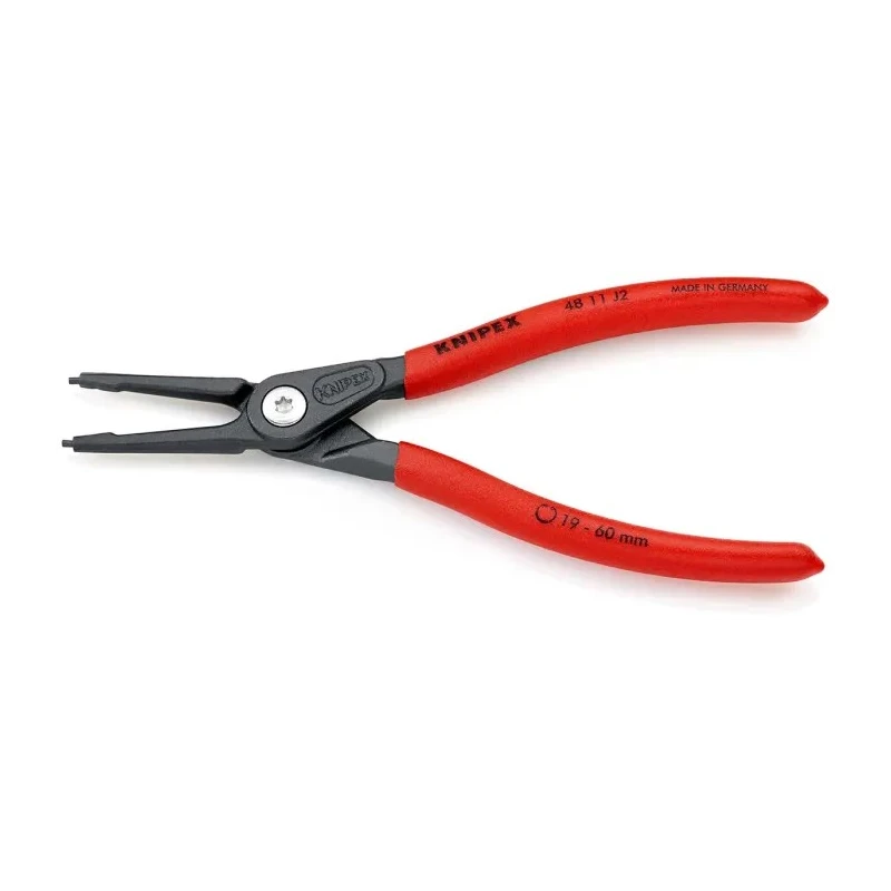 Knipex Circlip Plier with Straight Nose, Chrome Vanadium Steel, 180mm Overall Length 48 11 J2
