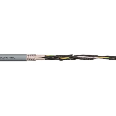 Igus Chainflex CF140.UL Control Cable, 4 Cores, 0.75mm² 18 AWG, Screened, Armoured, 10 m Length, 500V CF140.07.04.UL