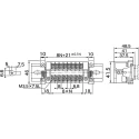 Yoshida Electric Industry UCK Series DIN Rail Terminal Block 30 Positions 600V 5A Screw Termination UCK15S-15CU
