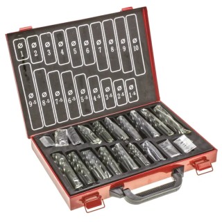 RS PRO 170-Piece HSS Metal Twist Drill Bit Set, 1 mm Min to 10 mm Max Diameter 507-1726