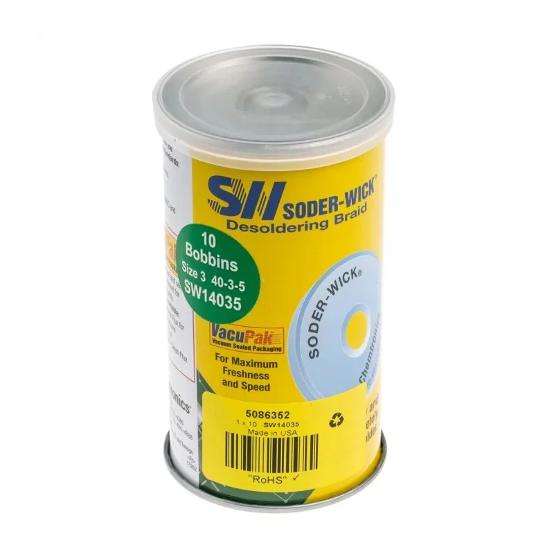 Chemtronics Lead-Free De-Soldering Braid 1.5 m Length, Width 2mm SW14035