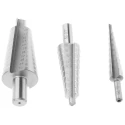 EXACT 3-Piece Step Drill Bit Set for Metal 4 mm Min, 30 mm Max, HSS Material 05331