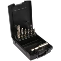 EXACT 7-Piece Combination Tap and Drill Set M10 Thread High Speed Steel, DIN 351 05910