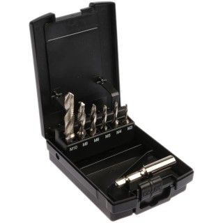 EXACT 7-Piece Combination Tap and Drill Set M10 Thread High Speed Steel, DIN 351 05910