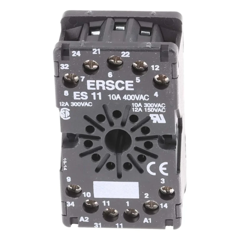 Crouzet 11-Pin Connector Base for Use with 815 Series, 815E Series, 812 Series, 814 Series 25622080