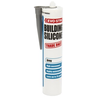 Evo-Stik Building Silicone Sealant Grey Paste Cartridge 310 ml 483224