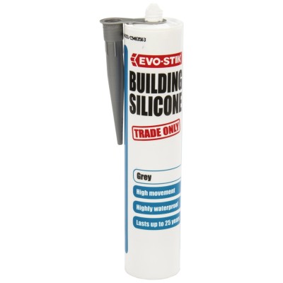 Evo-Stik Building Silicone Sealant Grey Paste Cartridge 310 ml 483224