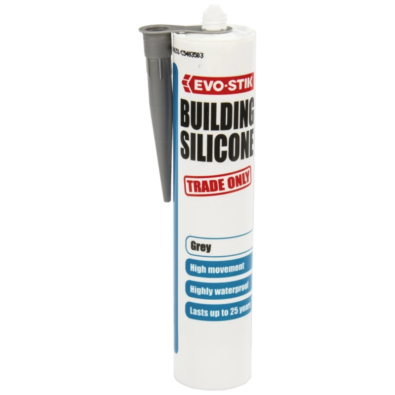 Evo-Stik Building Silicone Sealant Grey Paste Cartridge 310 ml 483224