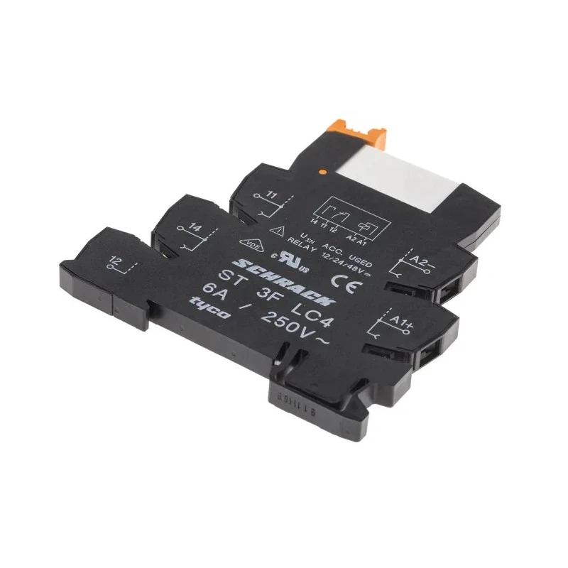 TE Connectivity SNR Series Interface Relay DIN Rail Mount 12V dc Coil 6A SPDT Contact ST3P3LB2 3-1416100-1