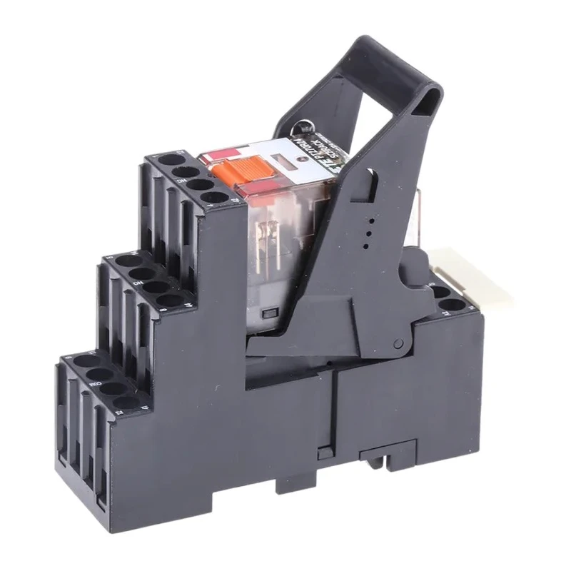 TE Connectivity DIN Rail Power Relay, 24V ac Coil, 12A Switching Current, DPDT PT2L7RC4 9-1415534-0