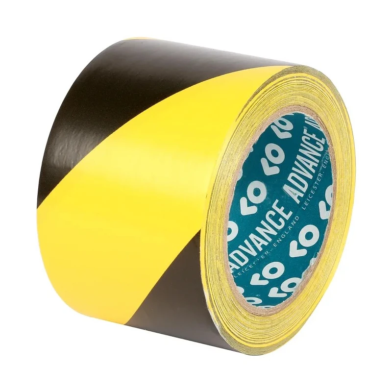 Advance Tapes Hazard Tape Yellow Black Polyvinyl Chloride 75mm Width 33m Length 0.14mm Thickness 511-4255