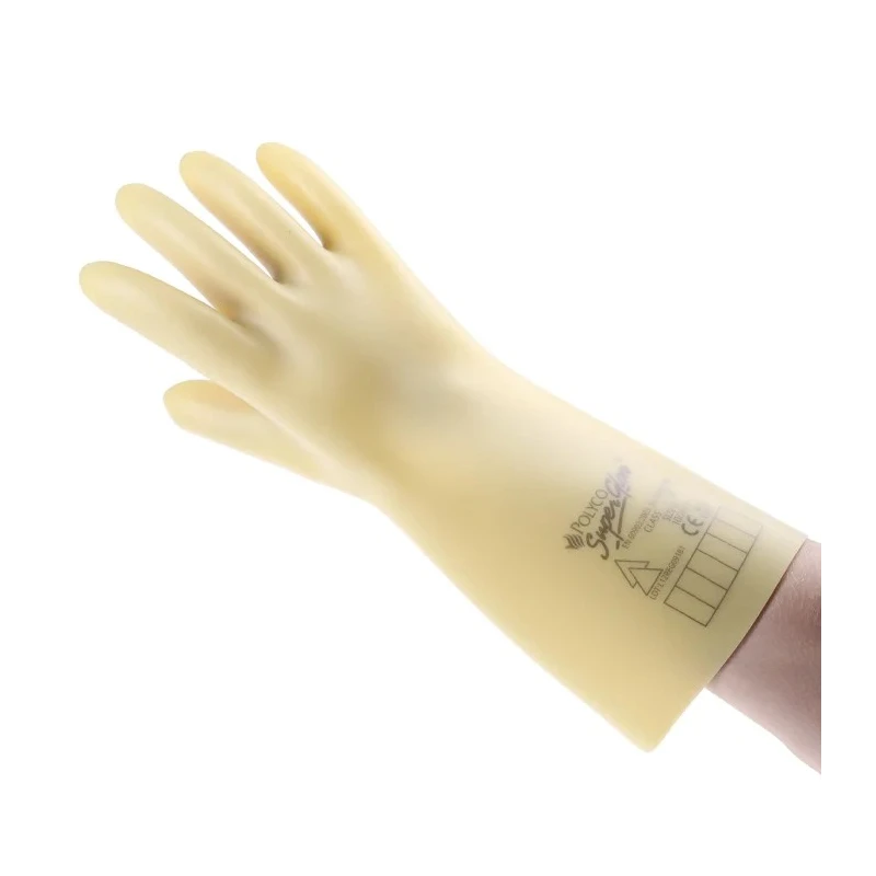 Polyco Healthline Electricians Gloves Yellow Latex Electrical Insulating Gloves Size 10 RE1360/10