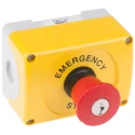ABB Key Release Emergency Stop Push Button, Surface Mount, 1 NC, IP66 1TVC101000P3206