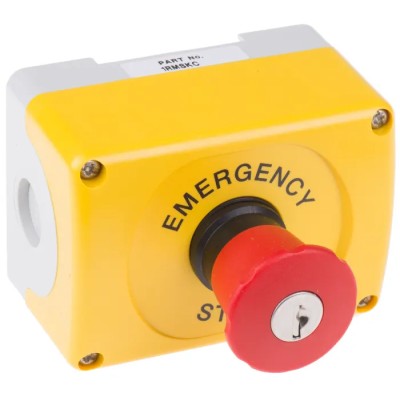 ABB Key Release Emergency Stop Push Button, Surface Mount, 1 NC, IP66 1TVC101000P3206