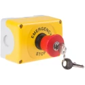 ABB Key Release Emergency Stop Push Button, Surface Mount, 1 NC, IP66 1TVC101000P3206