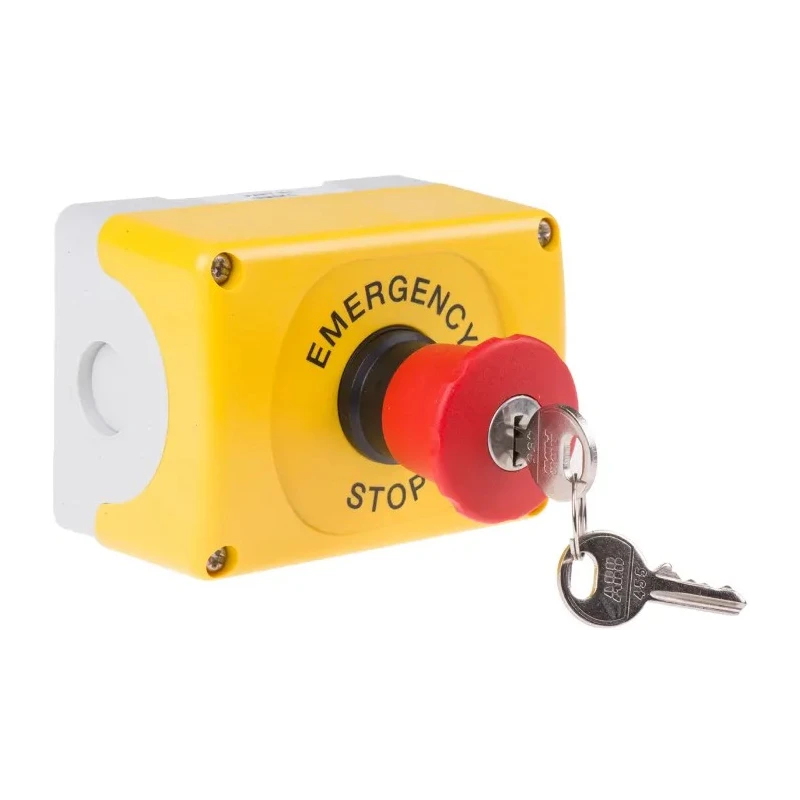 ABB Key Release Emergency Stop Push Button, Surface Mount, 1 NC, IP66 1TVC101000P3206