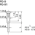 Mac 8 PD Series Straight Through Hole Socket Pin Solder PD-9