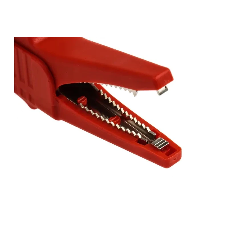 Staubli Black and Red Insulated Crocodile Clip, Brass Contact, 32A Current, 20mm Jaw Opening 99.00077