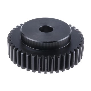 RS PRO Steel 40 Teeth Spur Gear 2 Module 15mm Bore 80 mm Pitch Diameter 55 mm Hub Diameter 521-6654